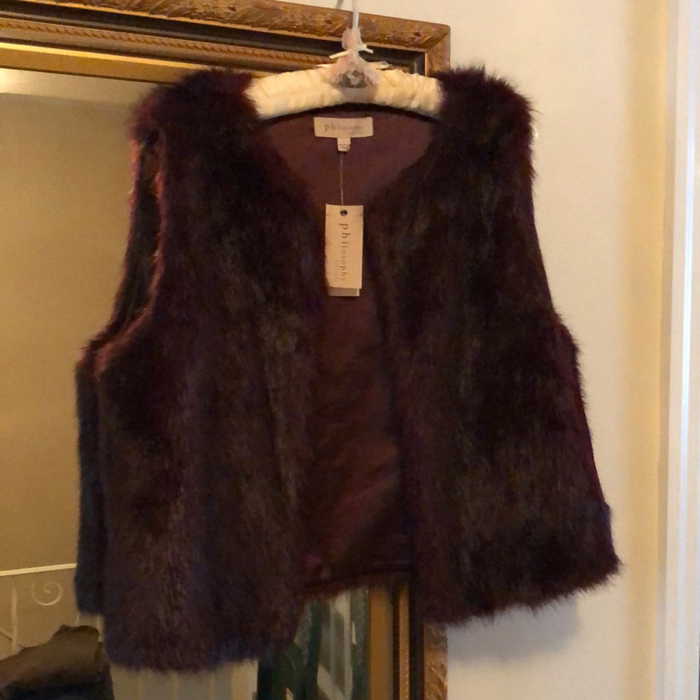 Beautiful Philosophy faux fur vest